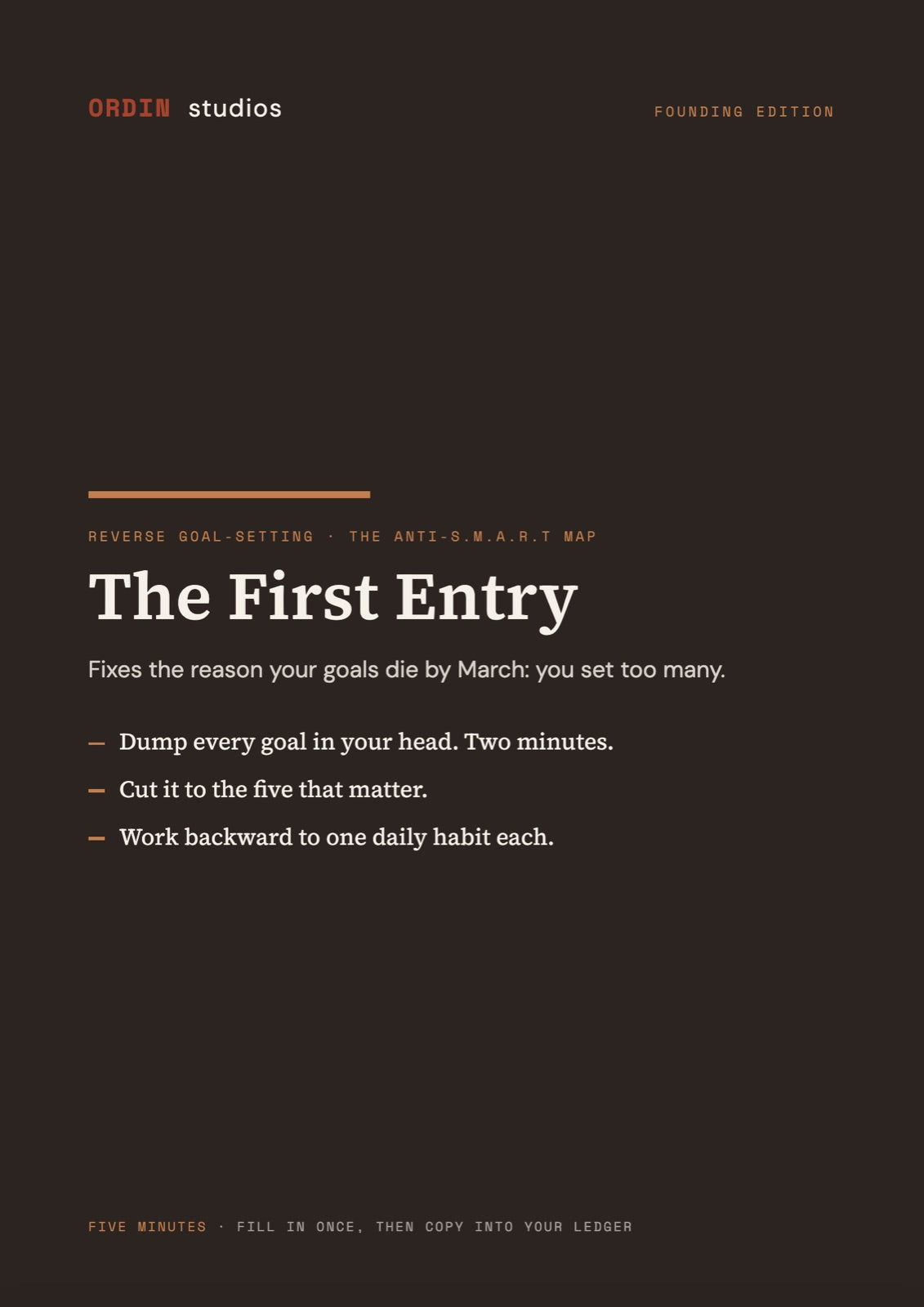 The First Entry, cover page