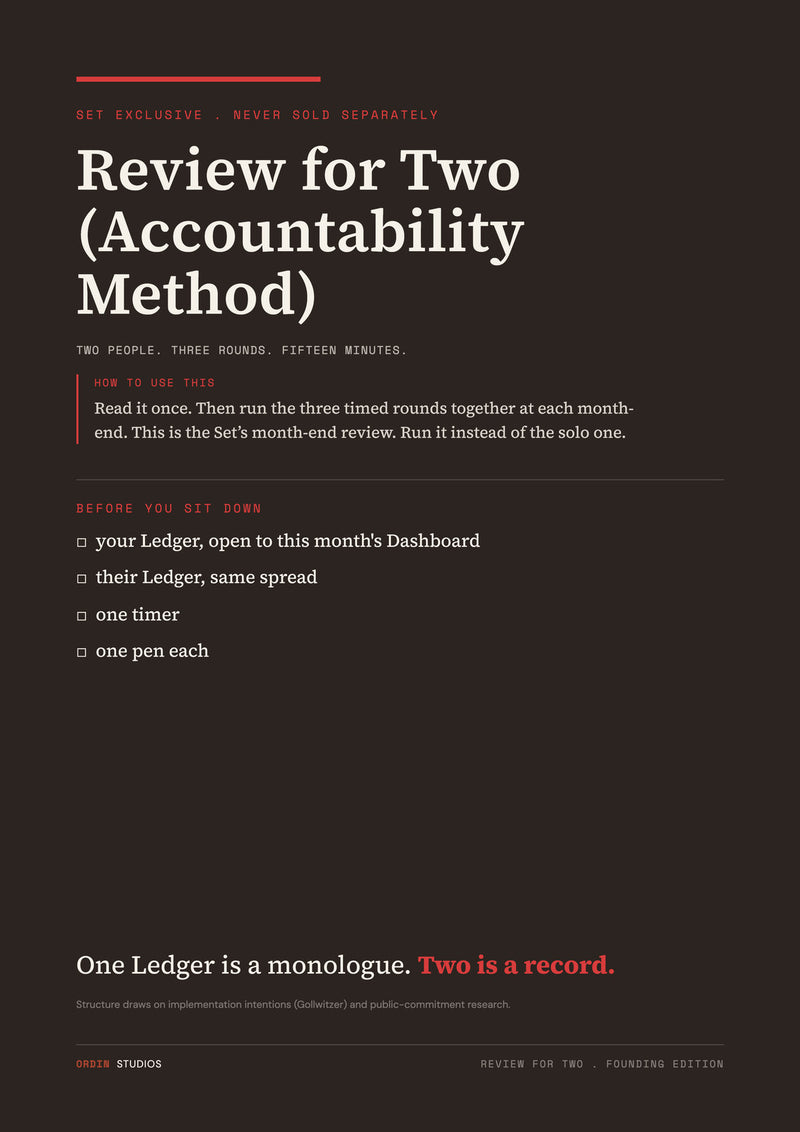 Review for Two (Accountability Method), cover page
