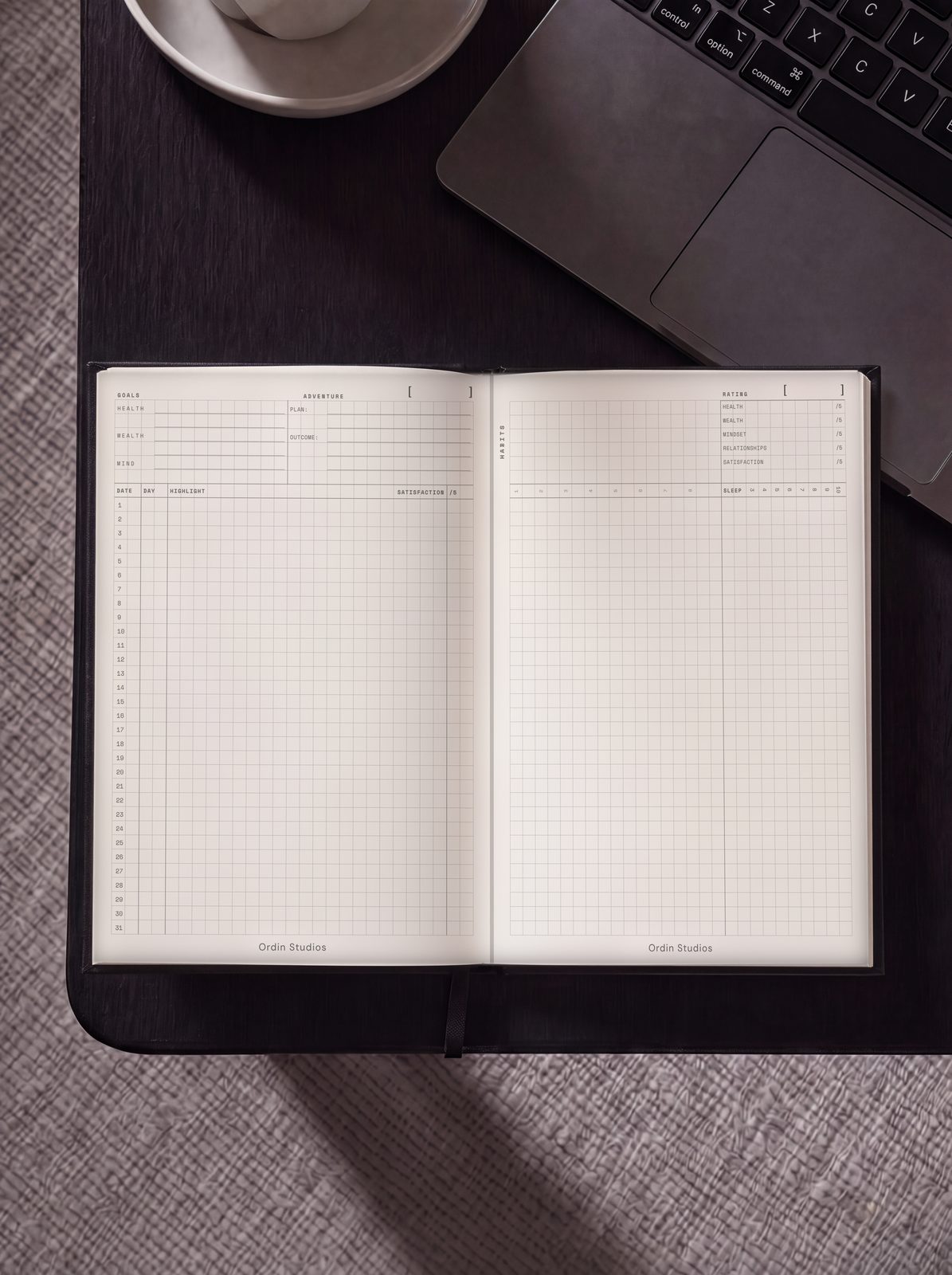 Writing the nightly line in The Ledger at a desk