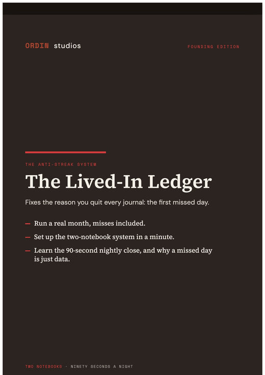 The Lived-In Ledger, cover page
